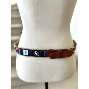 Leather Man Ltd Sailing Naval Flag Fabric & Leather Belt (32)